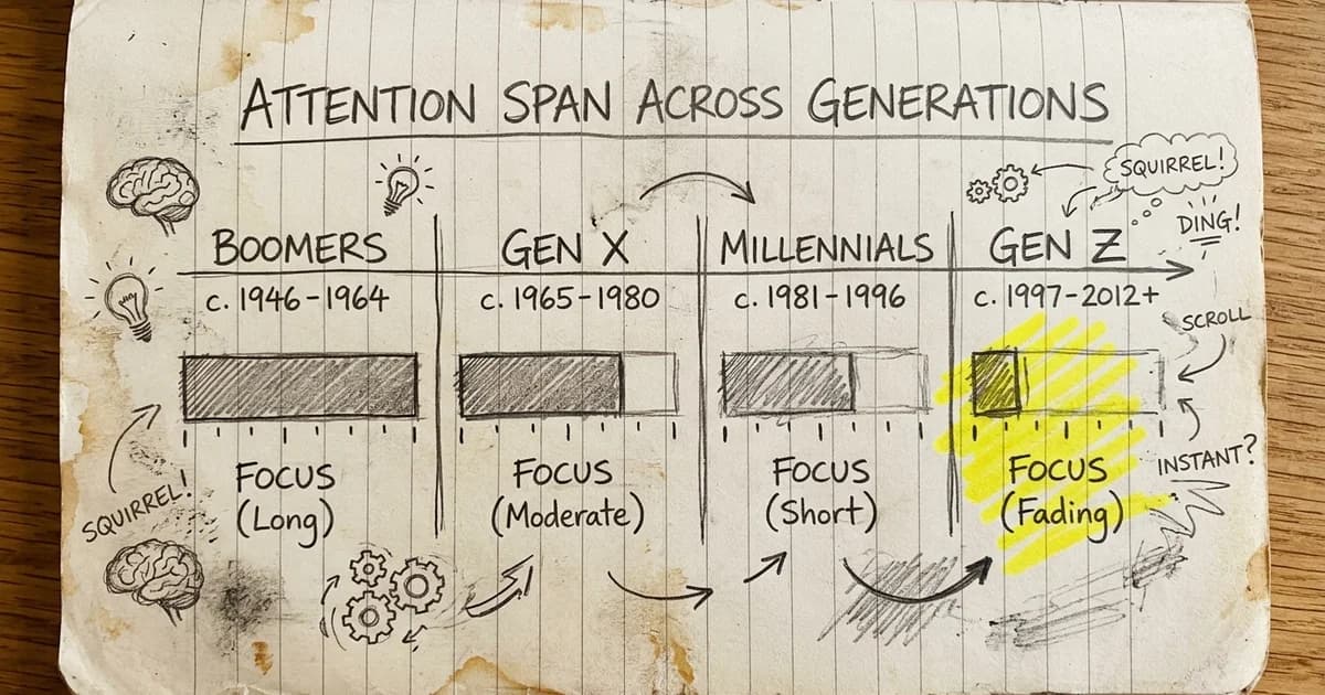 Average Attention Span by Generation