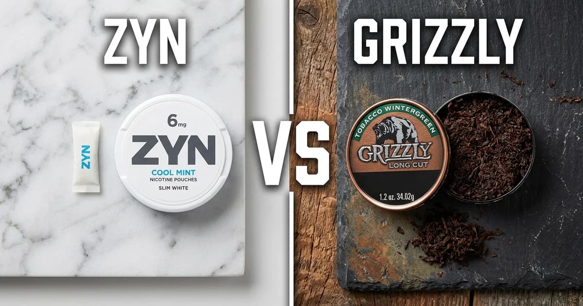 ZYN vs Grizzly: Nicotine Pouches vs Smokeless Tobacco, Compared